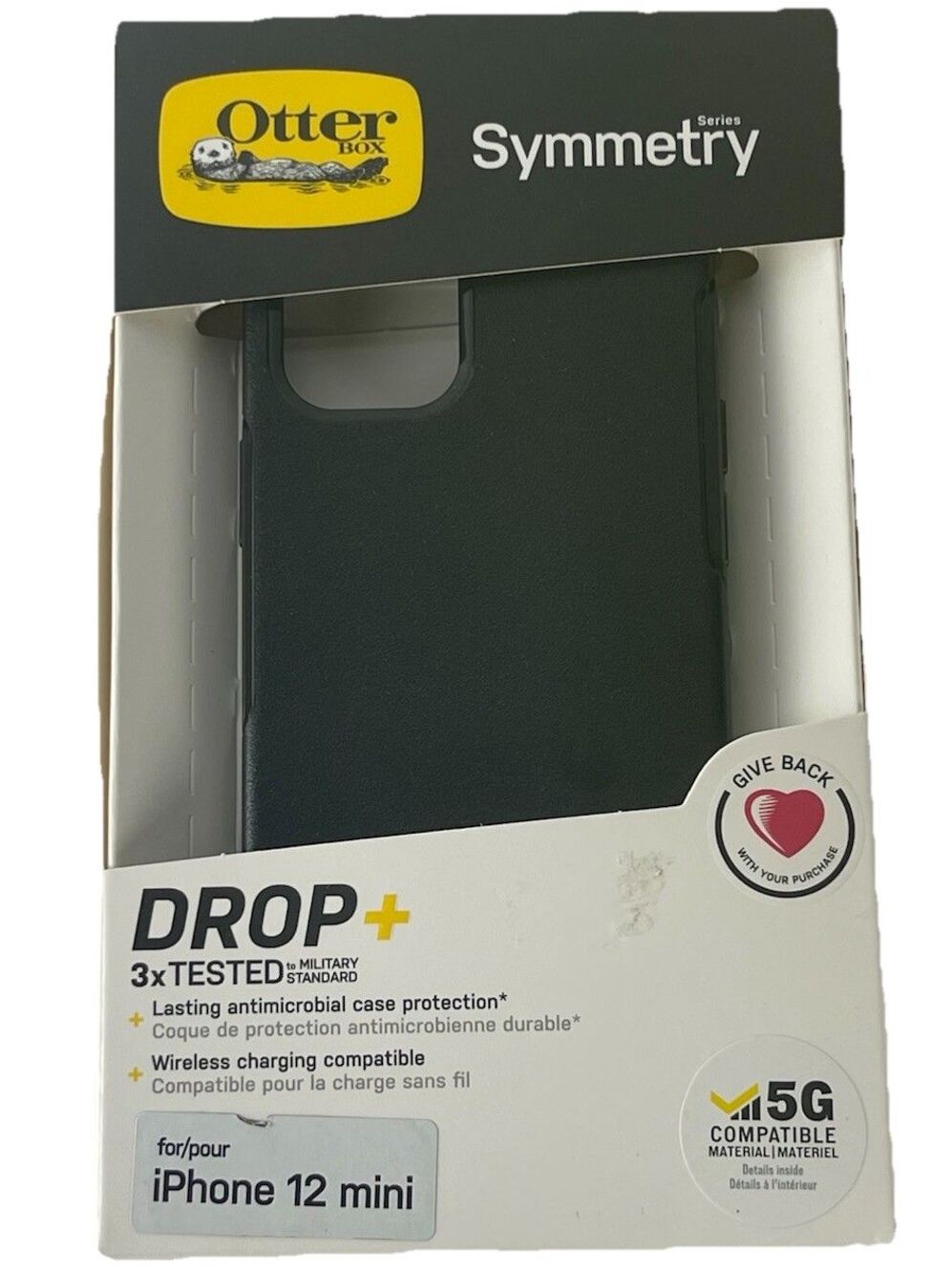 OtterBox Symmetry Series Case for iPhone 12 mini - Black Slim Protective Cover